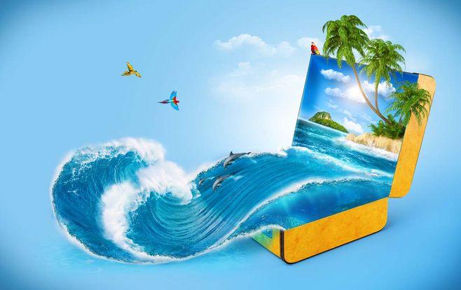 精美创意旅游广告设计高清图片 - 素材中国16素材网